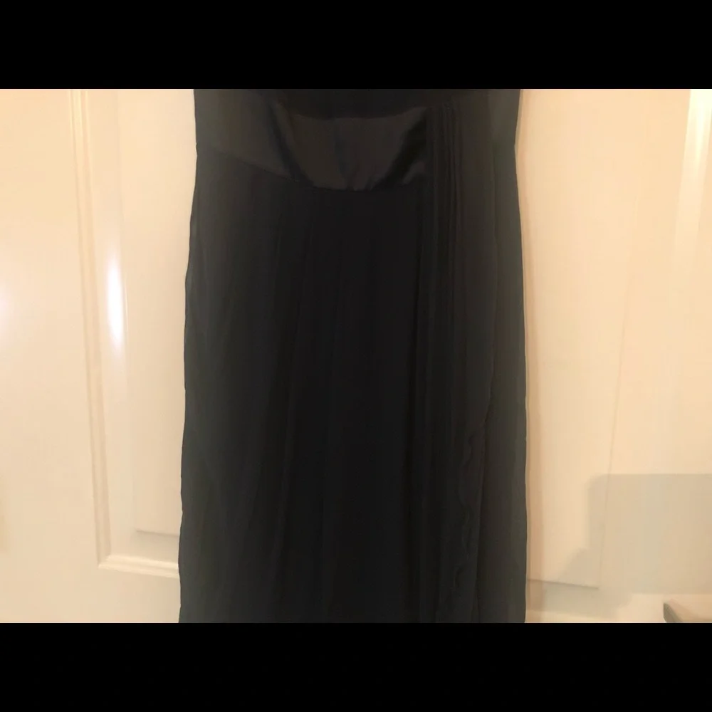 RED Valentino Cascade overlapping Black Dress Sz 0 - Picture 4 of 12